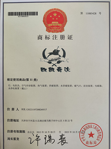 商标注册：“欧凯奇达”